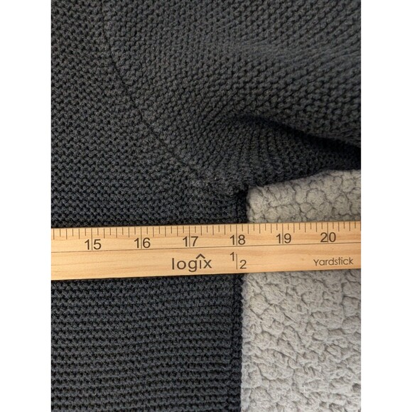 J. Crew Women's Classic Crew Neck Sweater Size Medium Ribbed Knit Black Preppy - Picture 6 of 11